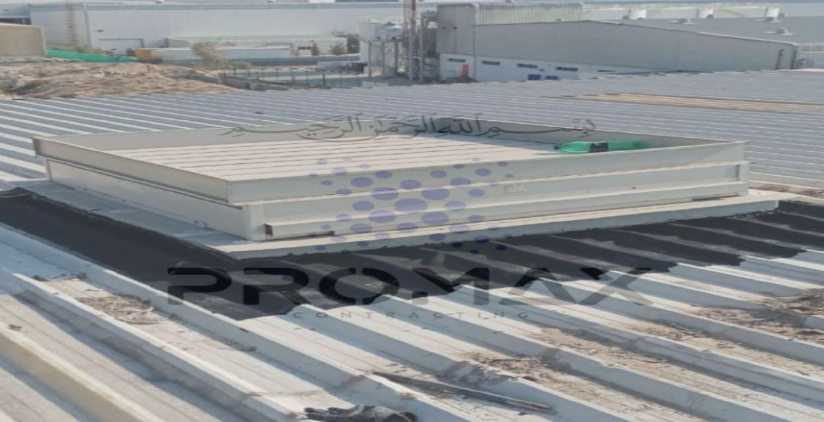 Smoke - metal roof waterproofing project by Promax in Dubai, UAE
